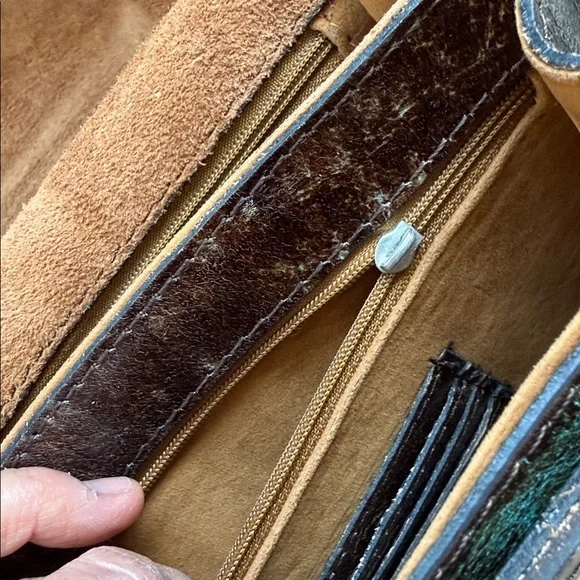 Patricia Nash Tooled Turquoise Stella Satchel Crossbody Purse - Picture 11 of 16